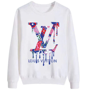 Moletom Louis Vuitton Floral Drip - Branco