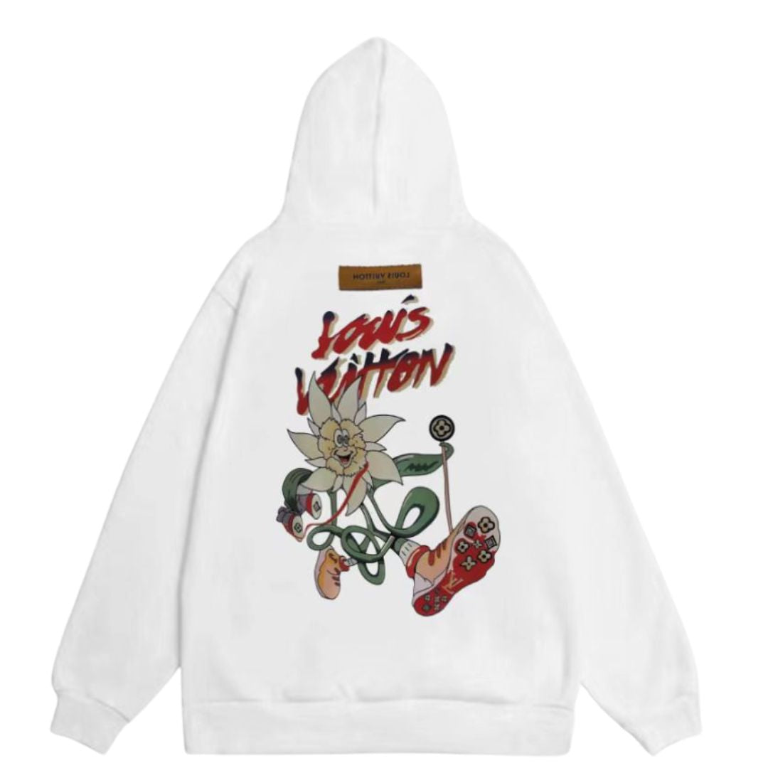 Moletom Louis Vuitton Street Bloom com Capus - Branco