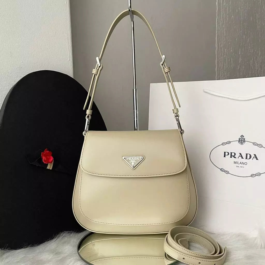 Bolsa de ombro Cleo Escovado PRADA - Cores variadas