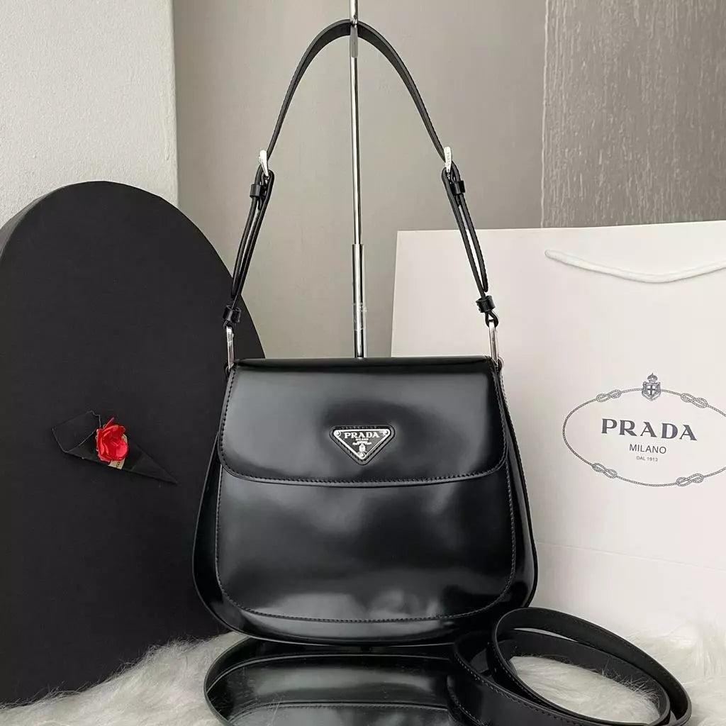 Bolsa de ombro Cleo Escovado PRADA - Cores variadas