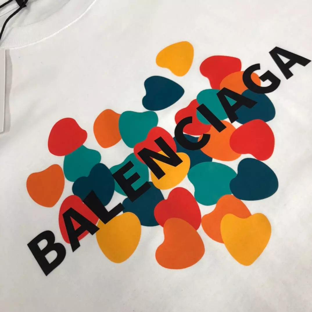 Camiseta Balenciaga Colors - Branca