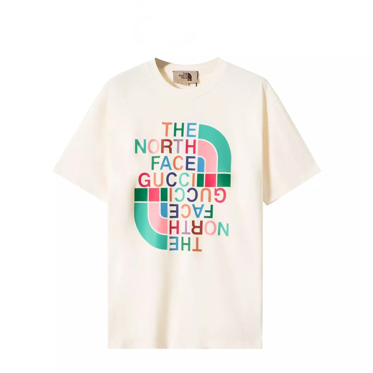 Camiseta Camiseta the north face x gucci Multicolorida- Branca