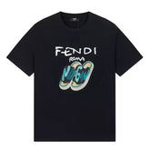 Camiseta FENDІ Roma Chinelo - Preta