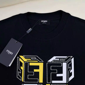 Camiseta Fendi Squares - Preta