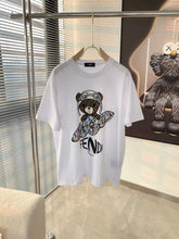 Camiseta Fendi do Urso Xadrez - Branco