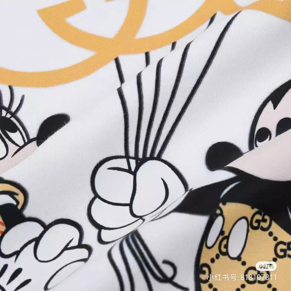 Camiseta GUСCI estampa logo Mickey x Minnie - Branca