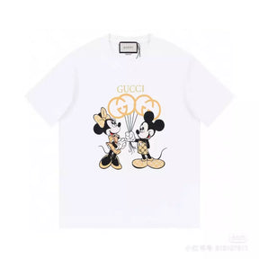 Camiseta GUСCI estampa logo Mickey x Minnie - Branca