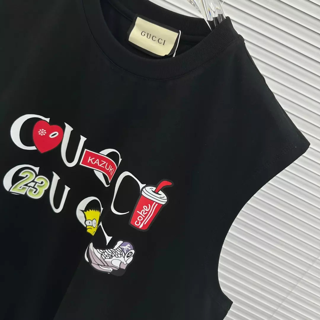 Camiseta Gucci Manga Curta - Preto