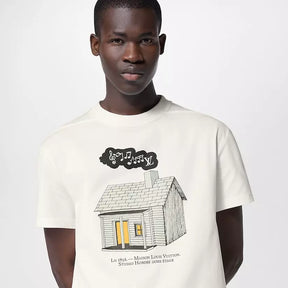 Camiseta LOUІS VUІTTON estampa House - Branca cremosa