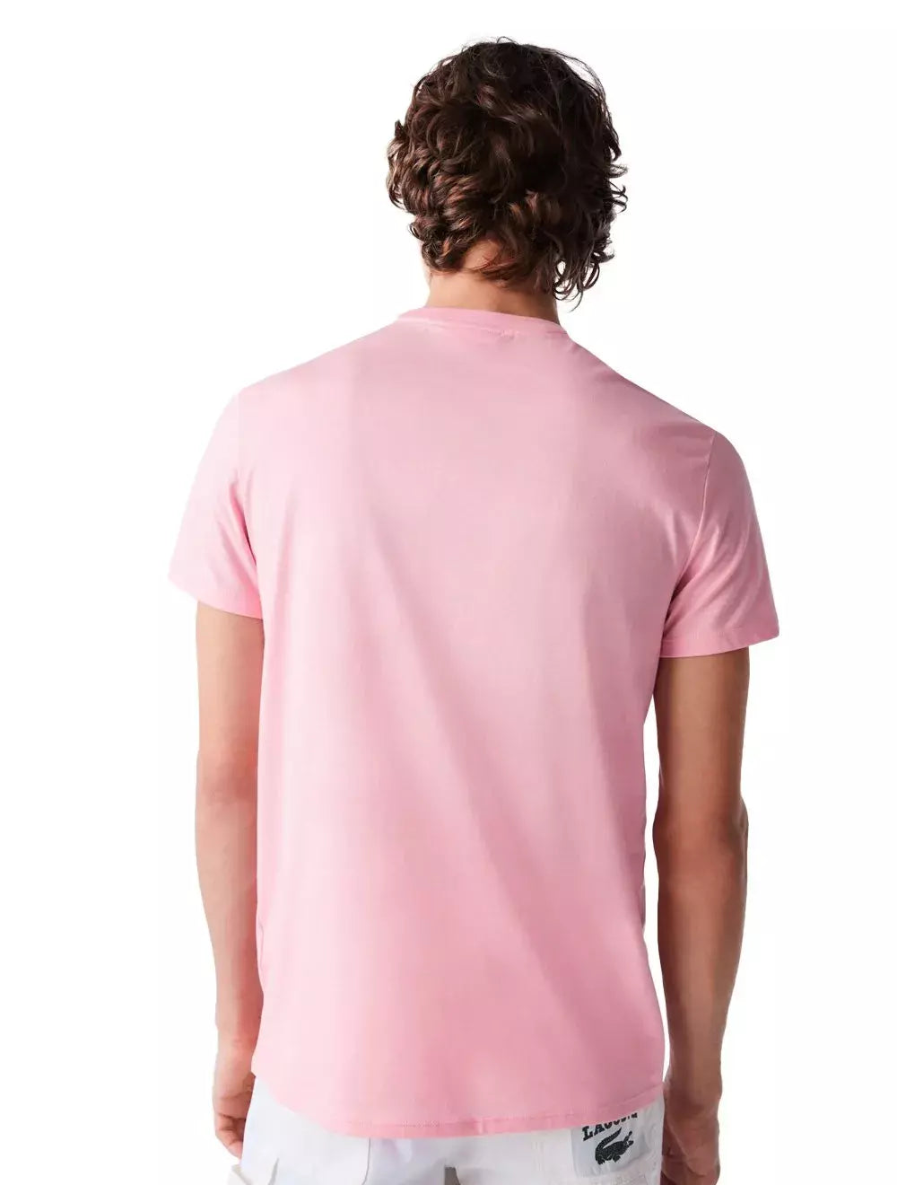 Camiseta LАCОSTE Estampa de Logo - Rosa