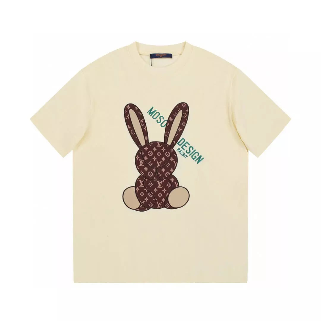 Camiseta Louis Vuitton Coelho - Bege