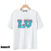 Camiseta Louis Vuitton Estamapa de Letra LV Branco