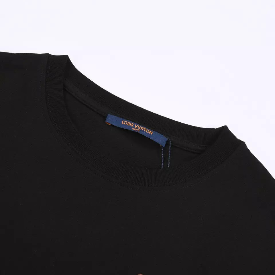 Camiseta Louis Vuitton Logo Liso - Preto