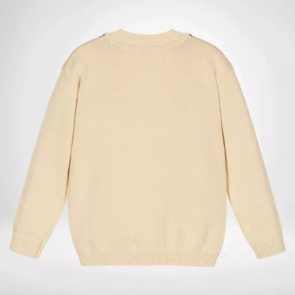 Cardigan Boys Ivory GG Cotton - Gucci