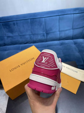 Louis Vuitton LV White Pink Leather