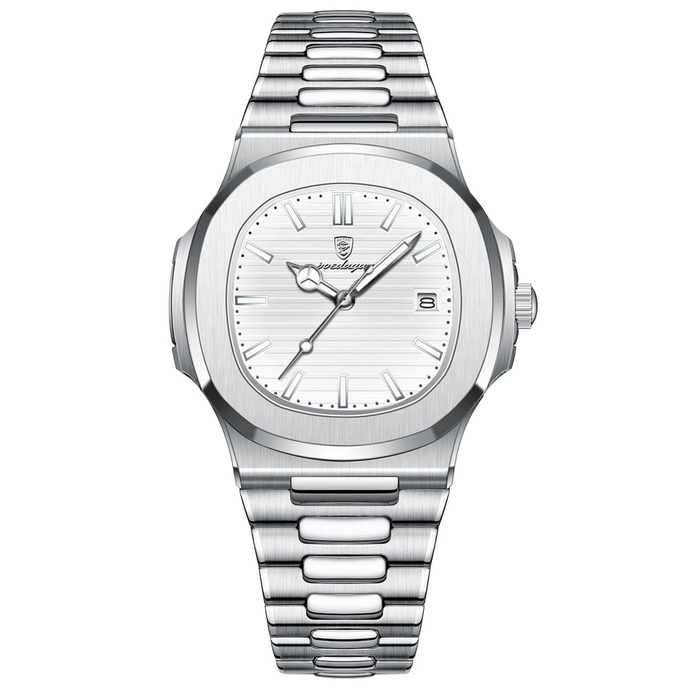 Relógio Bangô Elite France Silver Man 40mm | Pulseira Ajustável + Caixa exclusiva