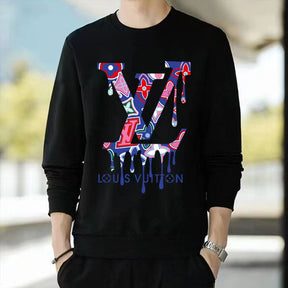 Moletom Louis Vuitton Floral Drip - Preto