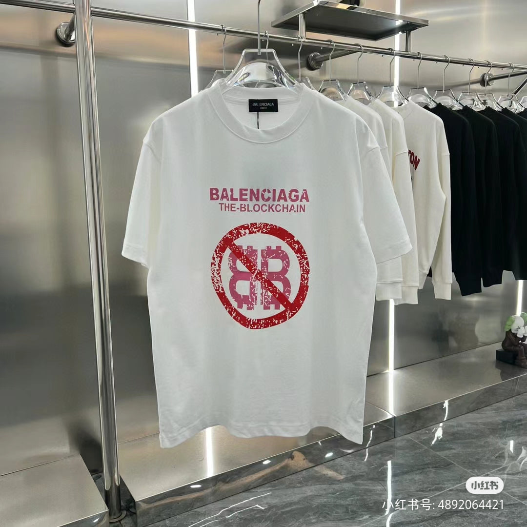 Camiseta Balenciaga The Blockchain - Branca