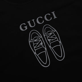 Camiseta Gucci Estampa Tênis - Preto