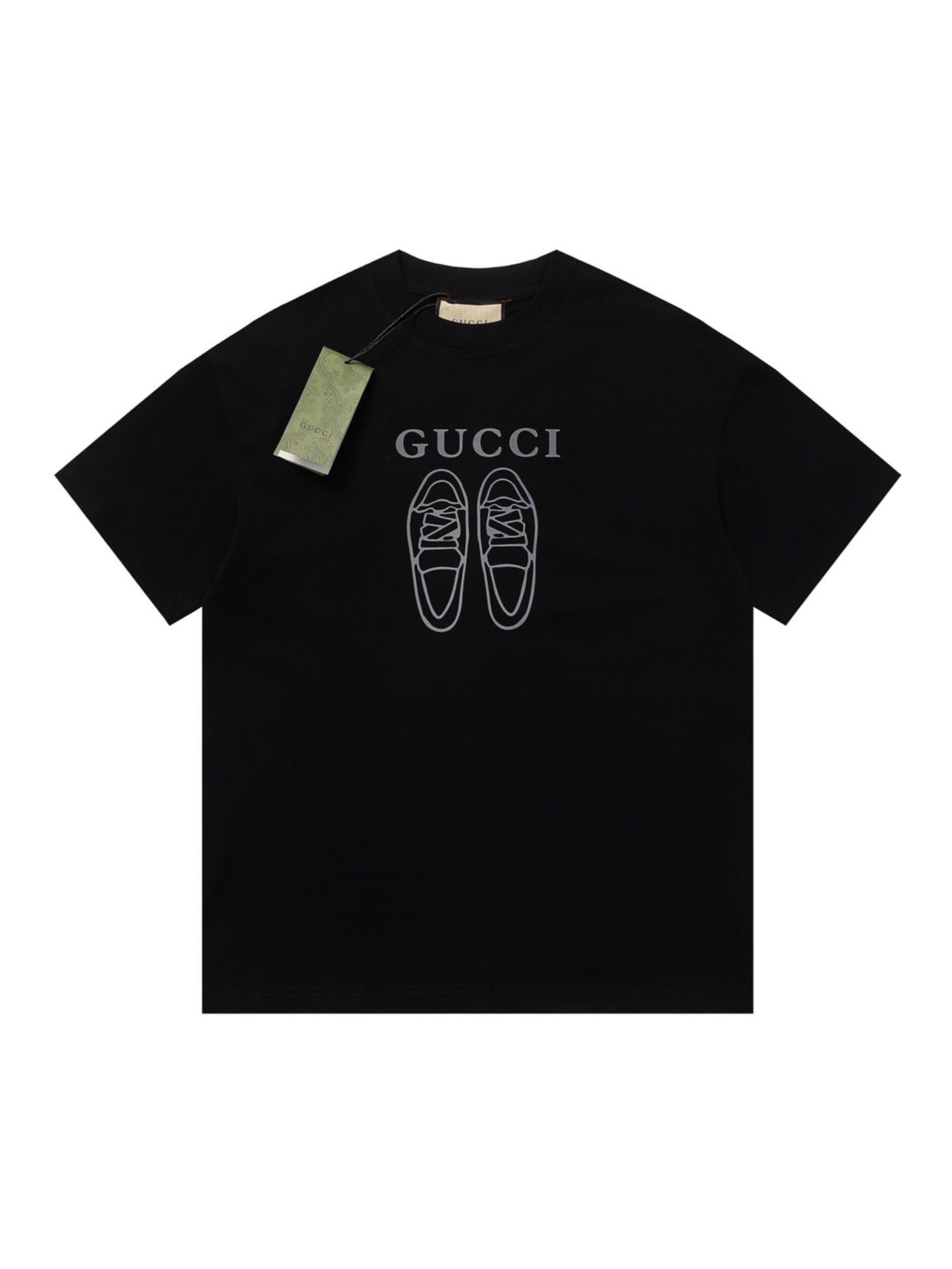 Camiseta Gucci Estampa Tênis - Preto