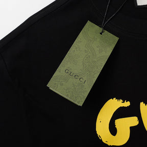 Camiseta Gucci Logo Vermelho e Verde - Preto