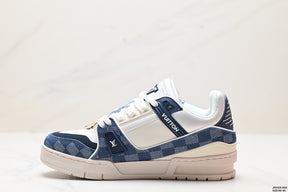 Louis Vuitton LV Trainer Monogram Denim White Blue