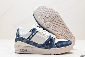 Louis Vuitton LV Trainer Monogram Denim White Blue