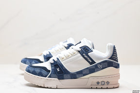 Louis Vuitton LV Trainer Monogram Denim White Blue