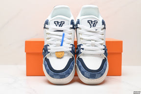 Louis Vuitton LV Trainer Monogram Denim White Blue