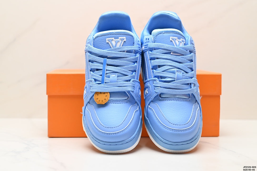 Louis Vuitton Trainer Blue Embossed Monogram