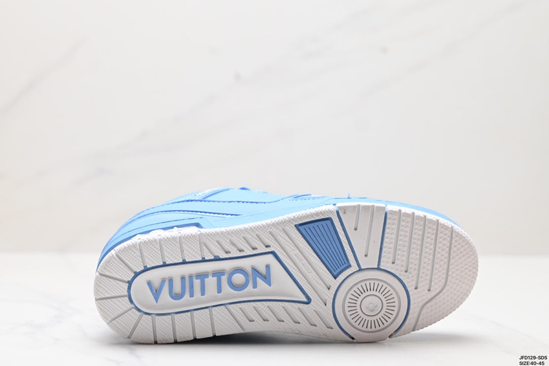 Louis Vuitton Trainer Blue Embossed Monogram